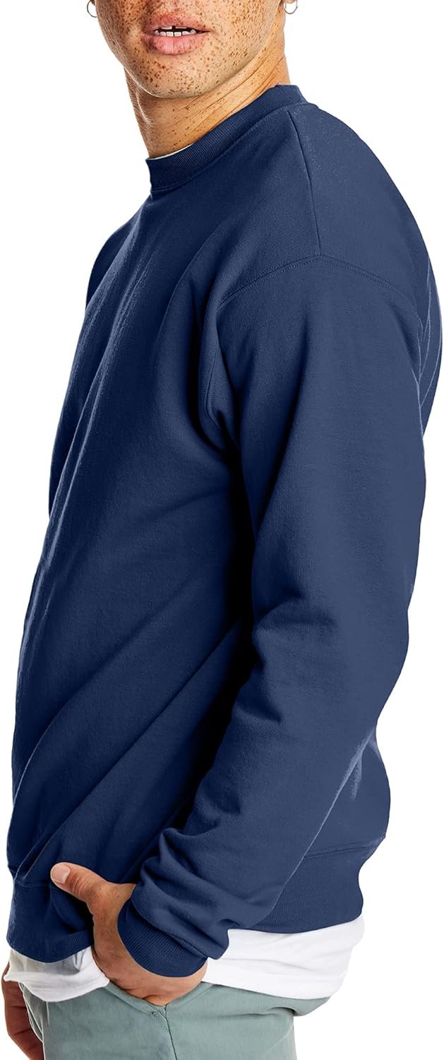 Hanes EcoSmart Fleece, Cotton-Blend Pullover, Crewneck Sweatshirt for Men - Image 4